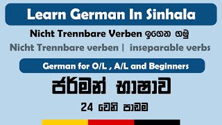 Nicht Trennbare Verben සරලව ඉගෙන ගමු [upl. by Wooldridge832]