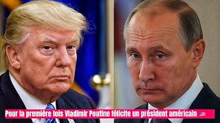 Pour la première fois Vladimir Poutine félicite un président américain 🇺🇸 [upl. by Ecire]