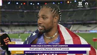 Paris 2024  Noah Lyles reflects on victory after winning the 100m final  SportsMax [upl. by Steen]