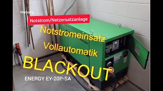 Notstromgenerator ENERGY EY20PSA PERKINS Diesel mit Umschaltautomatik Generator Blackout ATS [upl. by Ydne240]