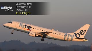 Flybe Full Flight Manchester to Belfast City Embraer E175 [upl. by Estis693]