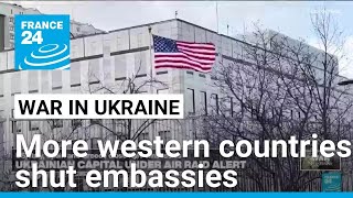 Italy Spain and Greece follow US in closing Kyiv embassies • FRANCE 24 English [upl. by Cormier]