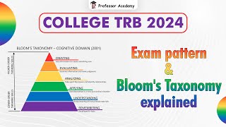 College TRB  Exam pattern and Blooms Taxonomy explained in Tamil  Professor Academy [upl. by Kawai743]