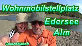 Edersee Alm Wohnmobilstellplatz 💥 Camping Tour 💥 mit dem Wohnmobil unterwegs [upl. by Evangelina]