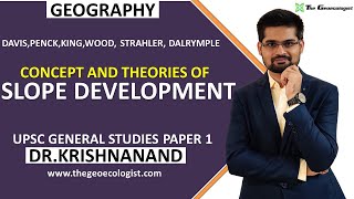 Slope Development Concepts and Theories Geomorphology  Dr Krishnanand [upl. by Airrotal]