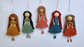 👧🌺DIY MUÑECA de MACRAME paso a paso  DIY Macrame Doll Step by Step Tutorial [upl. by Antoinette]