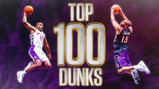 Top 100 Vince Carter Dunks  GREATEST DUNKER OF ALL TIME [upl. by Cusick]