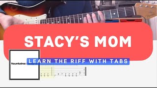 How to play Stacys Mom by Fountains of Wayne  Simply Guitar Lessons  Riff Library [upl. by Sotsirhc688]