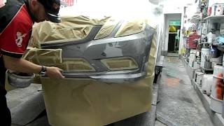 wwwtouchuppaintscomau sanding preparation of a vehicle bumper bar part 1 [upl. by Camel]