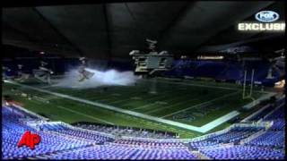 Raw Video Snow Causes Metrodome Roof Collapse [upl. by Lukin]