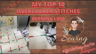 Top 10 Overlocker Stitches [upl. by Dayir]