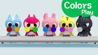 Learn colors with Miniforce  Eating Colored Candy  Color candy  color play  MiniPang TV 3D Play [upl. by Hersh]