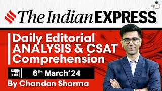 Indian Express Editorial Analysis by Chandan Sharma  6 March 2024  UPSC Current Affairs 2024 [upl. by Salvidor647]