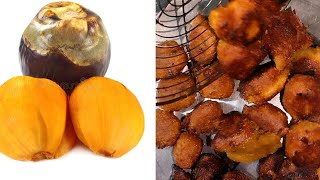 Bengali Taler Bora Recipe Toddy palm Fruit Fritters Taal phal pakora [upl. by Klinges502]