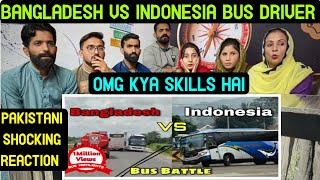 Bangladesh vs Indonesian bus drivers  Bangladeshi bus driver skills  by bus highlights [upl. by Hgielsel]