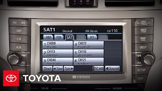 20112012 Avalon HowTo SiriusXM Satellite Radio  Toyota [upl. by Boak656]