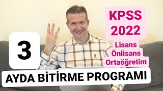 3 AYDA KPSS BİTİRME PROGRAMI PDF kpss2022 [upl. by Yruama]