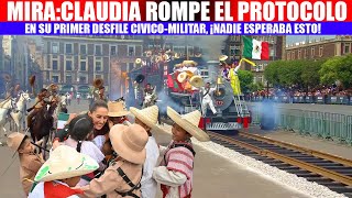 MIRA¡NADIE ESPERABA ESTO EN EL PRIMER DESFILE DE LA PRESIDENTA CLAUDIA MOMENTO HISTORICO [upl. by Serra73]