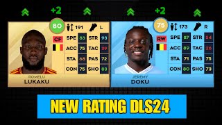 DLS24 PLAYER RATING PREDICTION Ft Doku Lukaku Varane [upl. by Cinimod844]