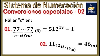 SISTEMA DE NUMERACIÓN Fórmulas Especiales [upl. by Myrtie817]