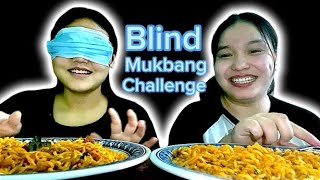 BLIND FOLD RAMEN CHALLENGE  SPICY RAMEN  FOOD CHALLENGE  NEPALI MUKBANG CHALLENGE [upl. by Ecyac]