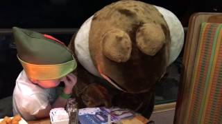 Walt Disney Wold MayJune 2016 tripMickey kisses and colouring with Chip [upl. by Irrep327]