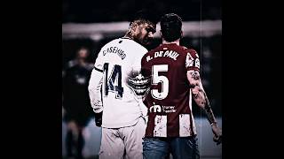 CASEMIRO VS DE PAUL ☠️ futebol realmadrid atleticomadrid casemiro depaul [upl. by Brubaker]