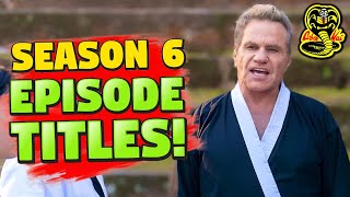 Episode Titles REVEALED  Cobra Kai Season 6 [upl. by Coraline]