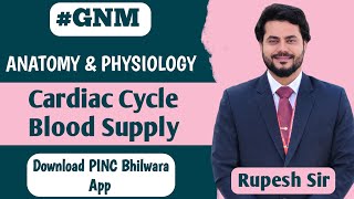 GNM  CARDIAC CYCLE amp BLOOD SUPPLY  CARDIAC OUTPUT  HEART BLOOD CIRCULATION  HEART BLOOD  FLOW [upl. by Queena]