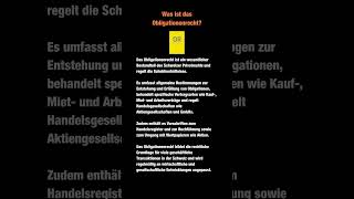 Was ist das Obligationenrecht [upl. by Post]