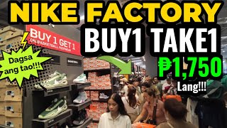 NIKE FACTORY nag Pa BUY1 TAKE1 Dinagsa ng Tao  Biggest Sale Of The Year  Sapatos Bagsak Presyo [upl. by Ilarin]