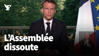 Européennes Macron annonce la dissolution de lAssemblée nationale [upl. by Ryan345]