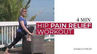 4 MIN Hip Pain Relief Workout  Essentrics [upl. by Laikeze]