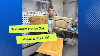 Transforming honey oak cabinets  Part 1 mimic white oak and more [upl. by Tullusus]