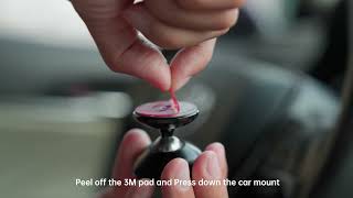 How to Install Magnetic InCar Phone Holder [upl. by Winebaum]