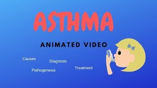 ASTHMA animated video causessymptomstreatmentpathology [upl. by Tselec]