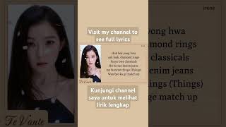 IRENE KaChing Special Track Easy Lyrics shorts shortvideo short subscribe fyp tevante [upl. by Enilatan127]