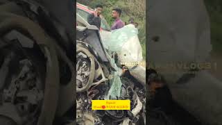 Have Big acident in National Highway near Gopasandram Forest hosur news acidentVarunvlog31 [upl. by Pippo895]