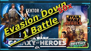 SWGOH  Conquest  50x  Evasion Down  1 Battle  senke den Ausweichwert  deutsch [upl. by Auqinihs363]