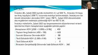 DERS 9 KDV İADE DOSYA HAZIRLAMA 07 11 2023 [upl. by Kurtzman619]