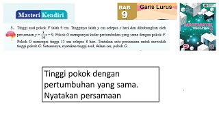 KSSM Matematik Tingkatan 3 Bab 9 garis lurus selari masteri kendiri bab 9 no3 buku teks [upl. by Leilani836]