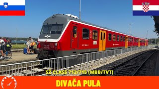 Cab ride Divača  Pula Istrian railway Slovenia Croatia train drivers view in 4K [upl. by Ojyma963]