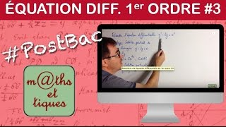 Résoudre une équation différentielle du 1er ordre avec 2nd membre  PostBac [upl. by Yesac]