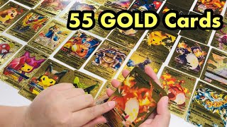 55 POKEMON GOLDEN CARDS🤯GOLDEN POKEMON CARDS UNBOXING [upl. by Dody]