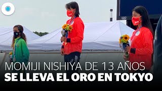 Momiji Nishiya de 13 años se lleva el oro en Tokyo [upl. by Sheridan]