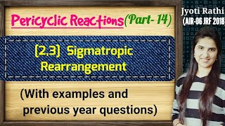 23 Sigmatropic RearrangementexamplesSigmatropic Rearrangement in pericyclic Reaction Hindi CSIR [upl. by Madigan]