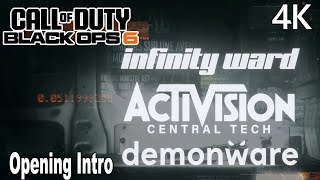 Call of Duty Black Ops 6 Opening Intro Boot 4K [upl. by Natehc242]