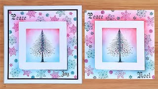 Pink and Blue Christmas Joy by Jo Rice  A Lavinia Stamps Tutorial [upl. by Idner]