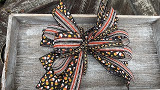 Unique Stacked Halloween Bow DIY [upl. by Kantos]