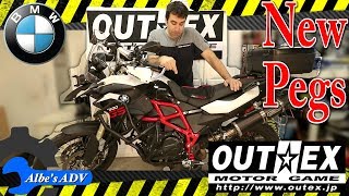 The BMW F800GS gets new Pegs the OutEx Fpeg [upl. by Ahseka]